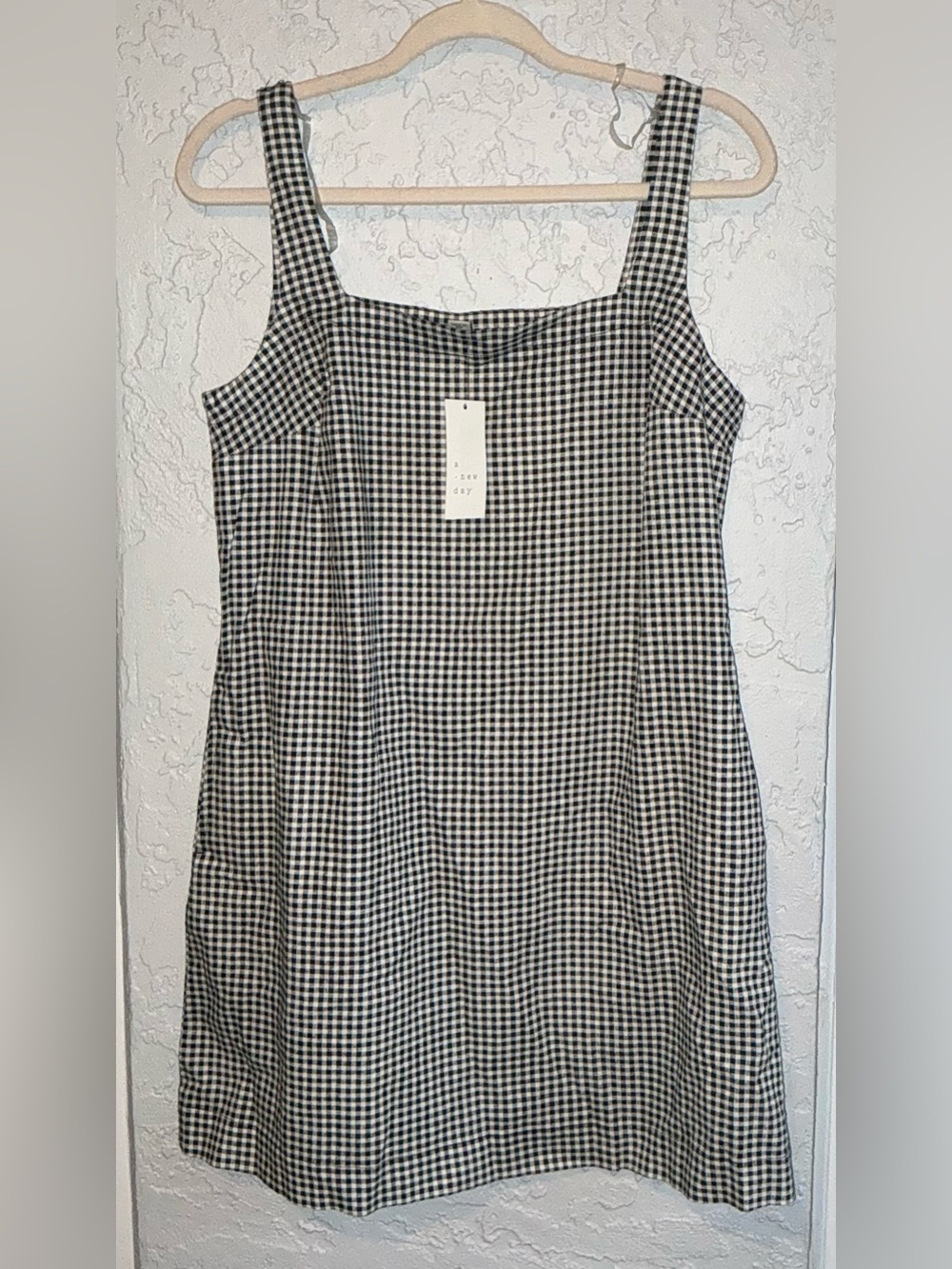 A New Day Black and White Gingham Mini Dress (NWT)